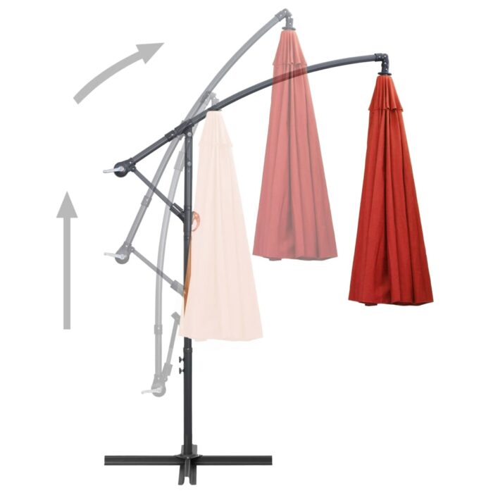 Parasol suspendu avec poteau terre cuite 3 m – Image 4