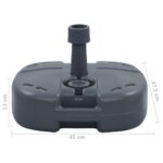 Socle de parasol portable Gris Rempli de sable/eau – Image 4