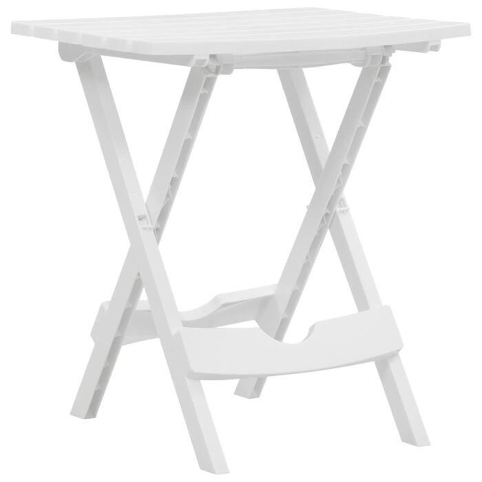 Table pliable de jardin 45,5x38,5x50 cm Blanc – Image 1