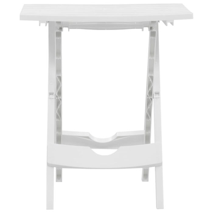 Table pliable de jardin 45,5x38,5x50 cm Blanc – Image 2