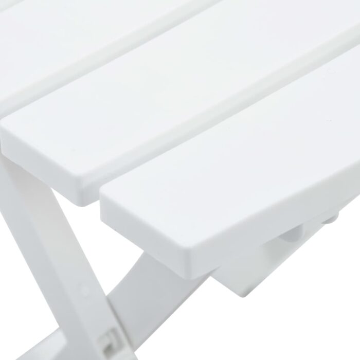 Table pliable de jardin 45,5x38,5x50 cm Blanc – Image 4