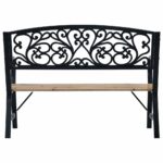 Banc de jardin 120 cm Bois – Image 2
