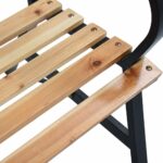 Banc de jardin 120 cm Bois – Image 5