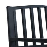 Banc de jardin 125 cm Noir Acier – Image 4