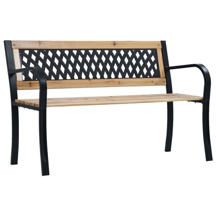 Banc de jardin 120 cm Bois – Image 1
