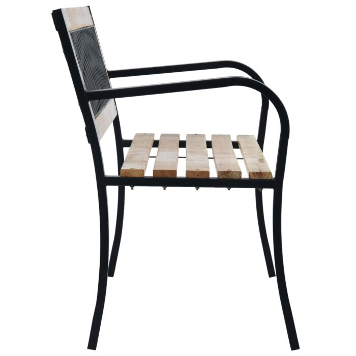 Banc de jardin 120 cm Bois – Image 2