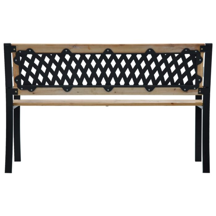 Banc de jardin 120 cm Bois – Image 3