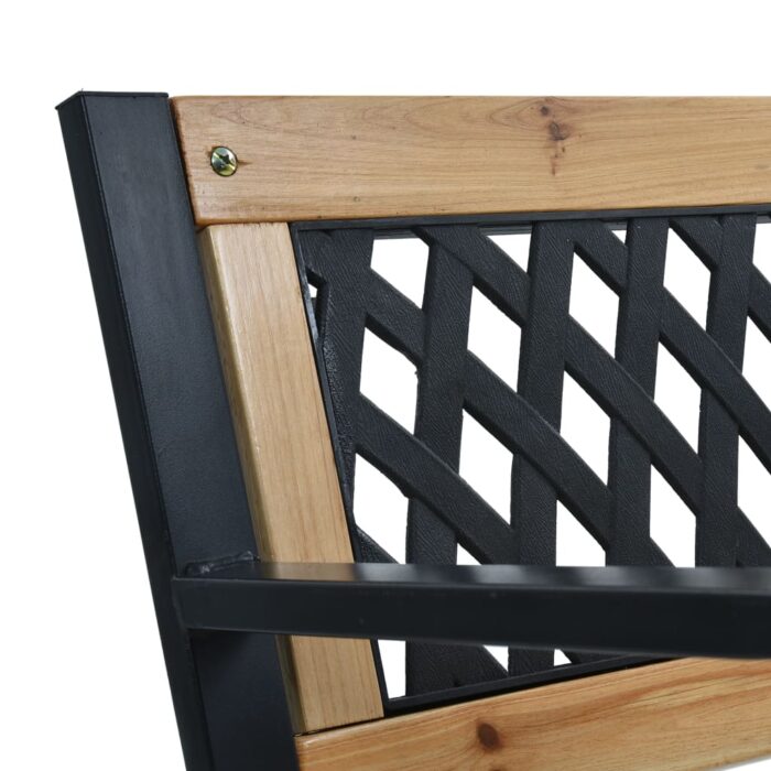 Banc de jardin 120 cm Bois – Image 4
