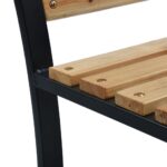 Banc de jardin 120 cm Bois – Image 5