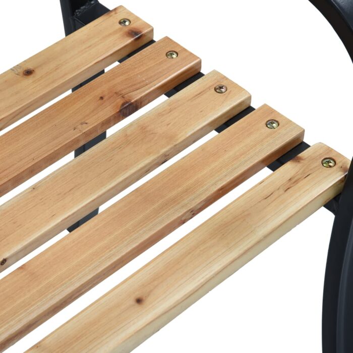 Banc de jardin 120 cm Bois – Image 6