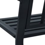 Banc de jardin 125 cm Noir Acier – Image 6