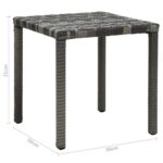Chaises longues avec table Résine tressée Anthracite – Image 10