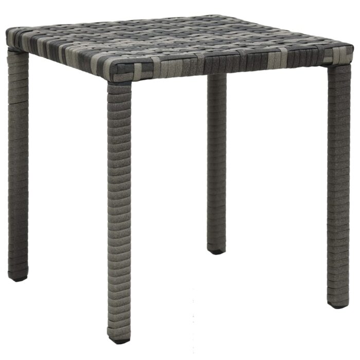 Chaises longues avec table Résine tressée Anthracite – Image 6