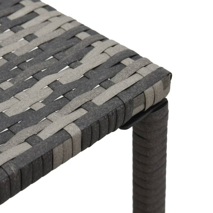 Chaises longues avec table Résine tressée Anthracite – Image 8