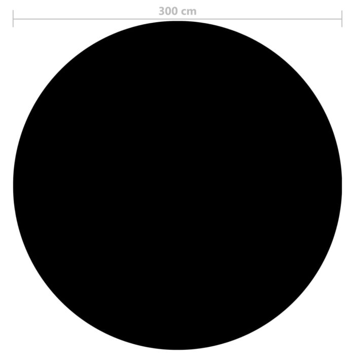 Couverture de piscine Noir 300 cm PE – Image 3