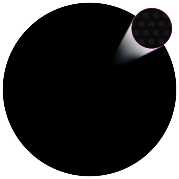 Couverture de piscine Noir 381 cm PE – Image 1