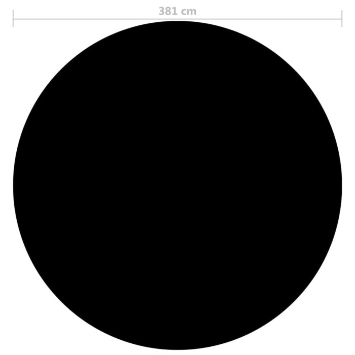 Couverture de piscine Noir 381 cm PE – Image 2
