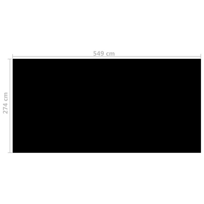 Couverture de piscine Noir 549 x 274 cm PE – Image 2