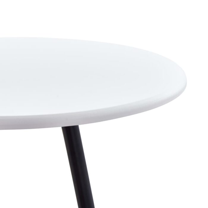 Table de bar Blanc 60 x 107,5 cm MDF – Image 2