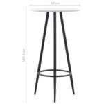 Table de bar Blanc 60 x 107,5 cm MDF – Image 3