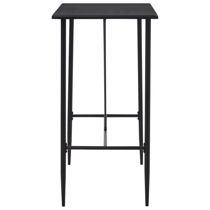 Table de bar Noir 120x60x110 cm MDF – Image 2