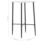 Table de bar Blanc 60 x 60 x 111 cm MDF – Image 4