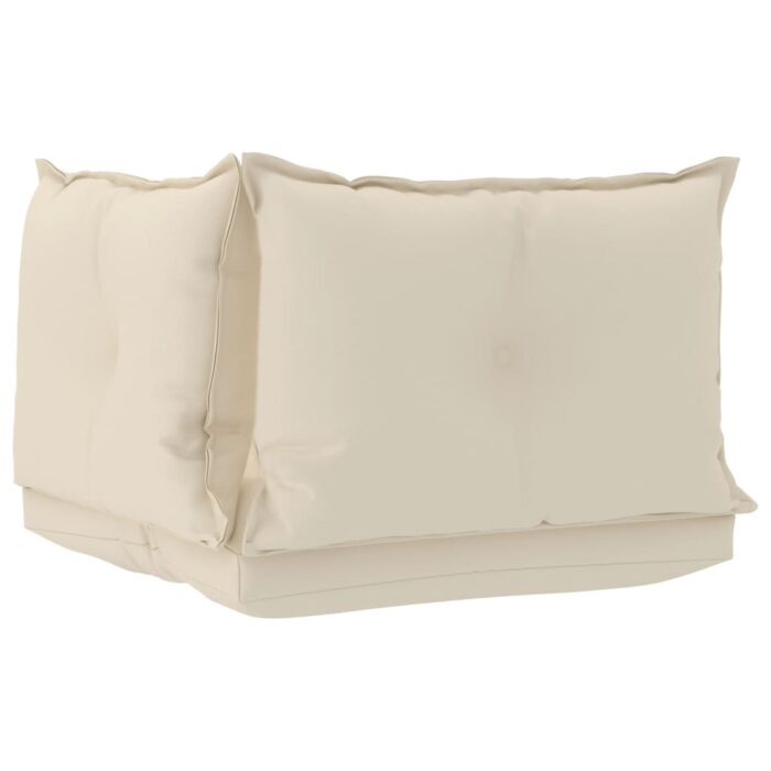 Coussins de palette lot de 3 crème tissu – Image 2