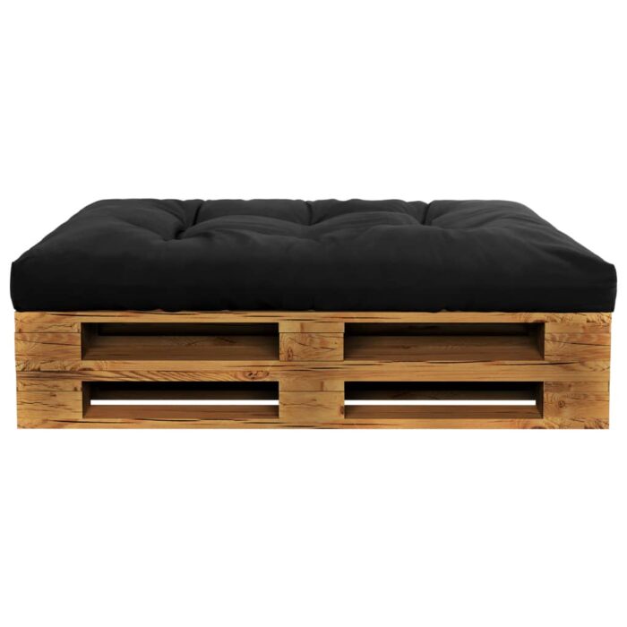 Coussin de palette noir 120x80x12 cm tissu – Image 1