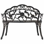 Banc de bistrot 100 cm Bronze Aluminium coulé – Image 2