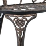 Banc de bistrot 100 cm Bronze Aluminium coulé – Image 4