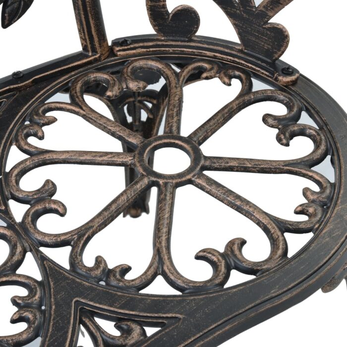 Banc de bistrot 100 cm Bronze Aluminium coulé – Image 5