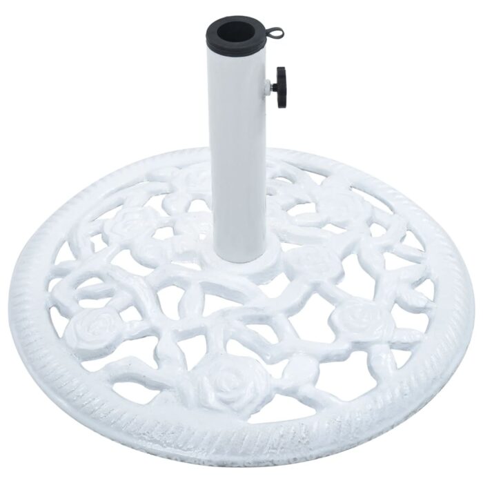 Socle de parasol Blanc 12 kg 48 cm Fonte – Image 2