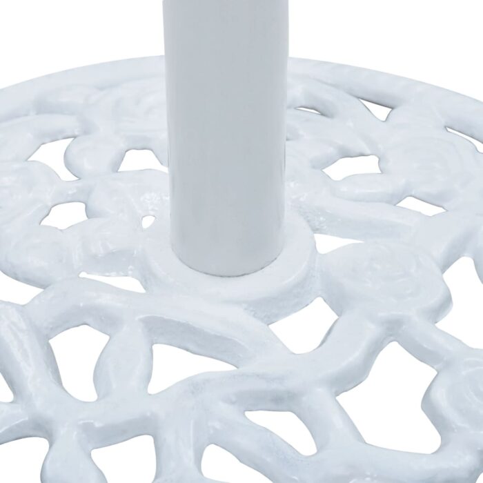 Socle de parasol Blanc 12 kg 48 cm Fonte – Image 3