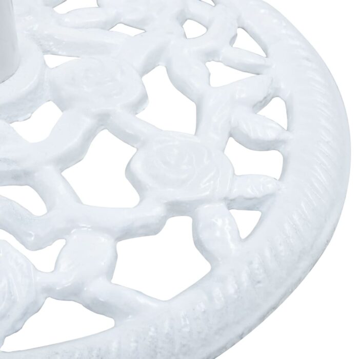 Socle de parasol Blanc 12 kg 48 cm Fonte – Image 4