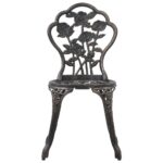 Chaises de bistro lot de 2 Bronze Aluminium coulé – Image 2