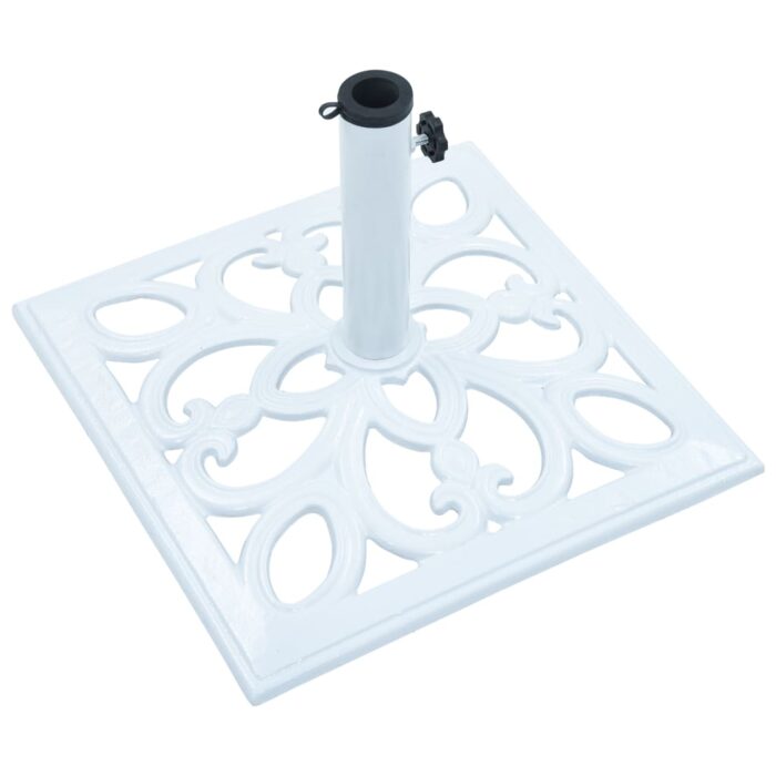 Socle de parasol Blanc 12 kg 49 cm Fonte – Image 2