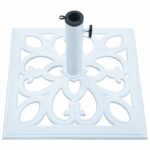 Socle de parasol Blanc 12 kg 49 cm Fonte – Image 3