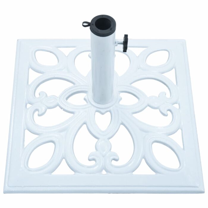 Socle de parasol Blanc 12 kg 49 cm Fonte – Image 3
