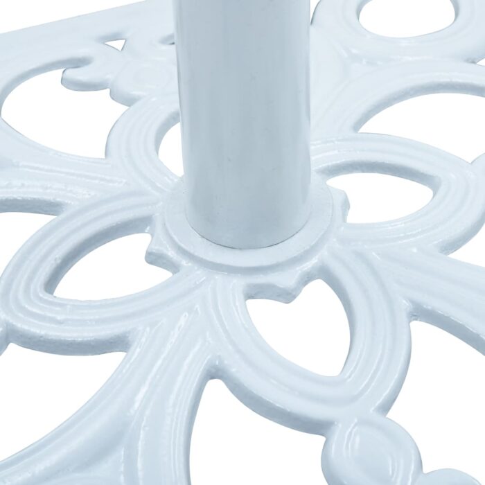 Socle de parasol Blanc 12 kg 49 cm Fonte – Image 5