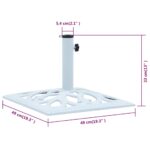 Socle de parasol Blanc 12 kg 49 cm Fonte – Image 6