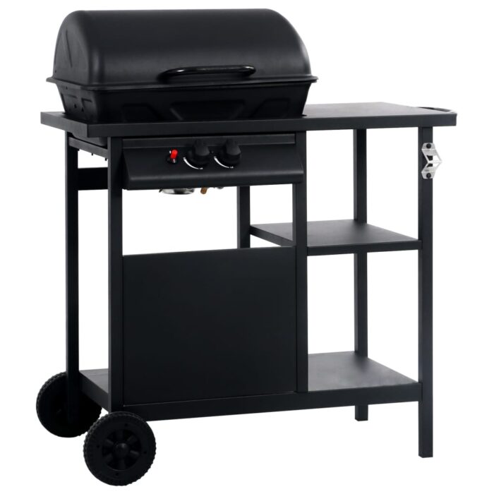 VXL8719883751429_a_en_hd_1.jpg Barbecue à gaz avec table latérale à 3 niveaux Noir – Image 1