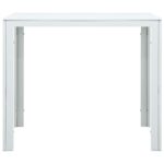 Table basse Blanc 78x78x74 cm PEHD Aspect de bois – Image 2