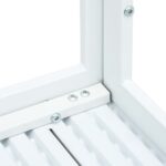 Table basse Blanc 78x78x74 cm PEHD Aspect de bois – Image 6