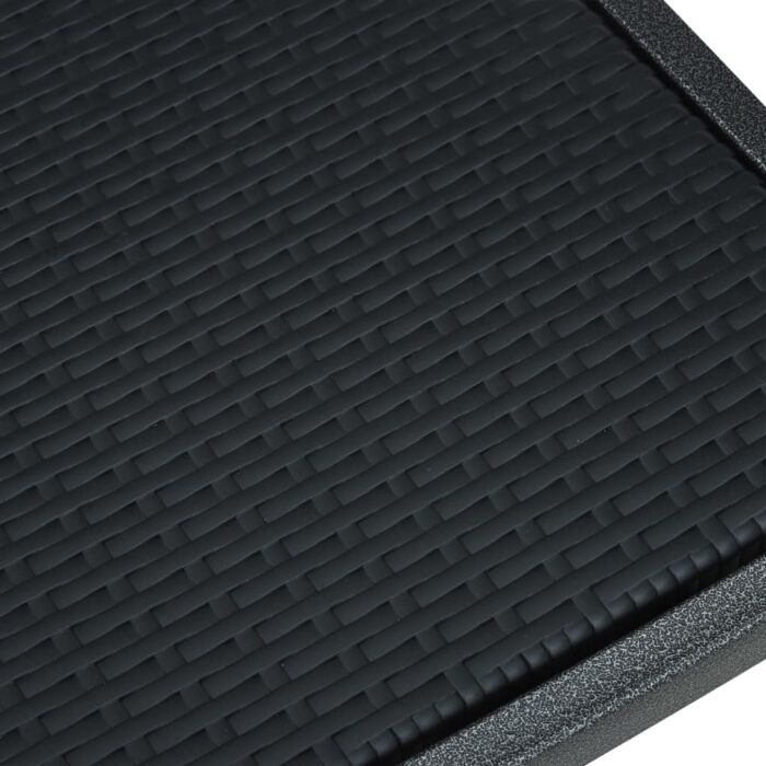 Chaises de jardin lot de 2 Noir Plastique Aspect de rotin – Image 7