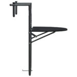 Table de balcon Noir 60x64x83,5 cm Plastique Aspect de rotin – Image 2