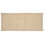 Coussins de chaise de jardin dossier haut lot de 4 beige tissu – Image 4