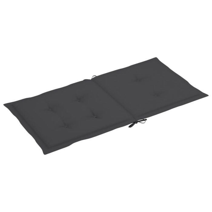 Coussins de chaise de jardin à dossier bas lot de 2 anthracite – Image 3
