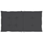 Coussins de chaise de jardin à dossier bas lot de 2 anthracite – Image 4