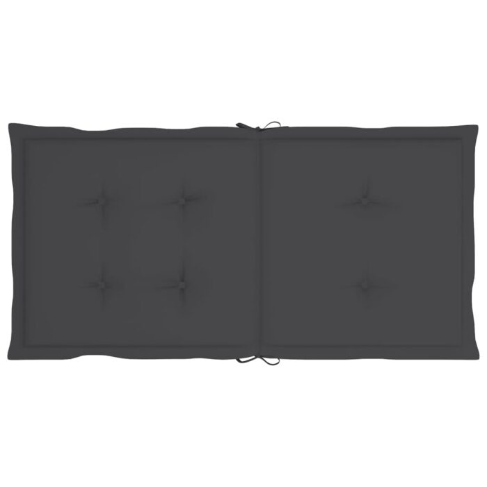 Coussins de chaise de jardin à dossier bas lot de 2 anthracite – Image 4