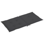 Coussins de chaise de jardin à dossier bas lot de 4 anthracite – Image 3
